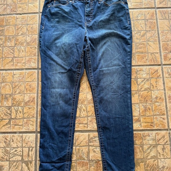 Seven7 Women's Size‎ 16 High Rise Skinny Jeans Blue Tummy Control Y2K plus - Picture 1 of 9